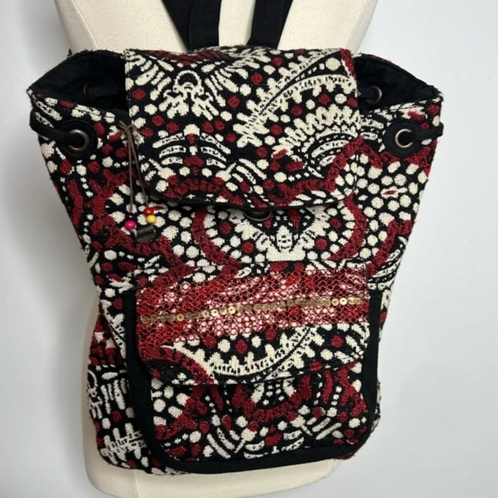 Catori backpack cream red and black - Picture 2 of 10